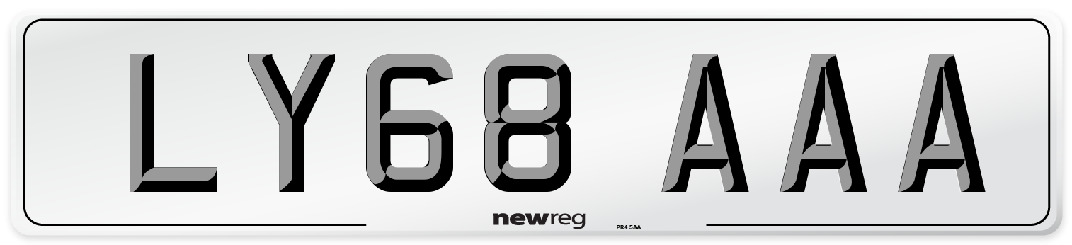 LY68 AAA Number Plate from New Reg